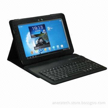 Leather Cases with Built-in Bluetooth Keyboard for Samsung N8000, PC